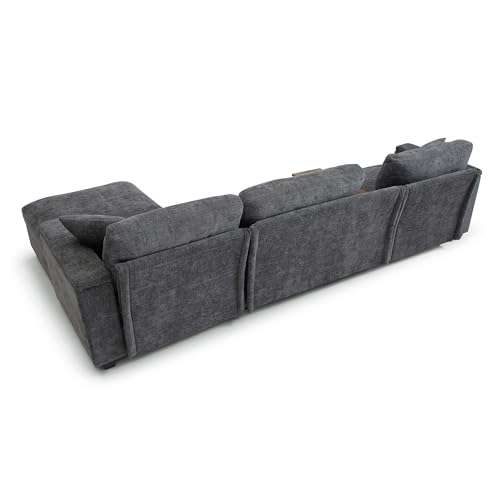 Oversized Modular Sectional Sofa with Movable Ottoman E909
