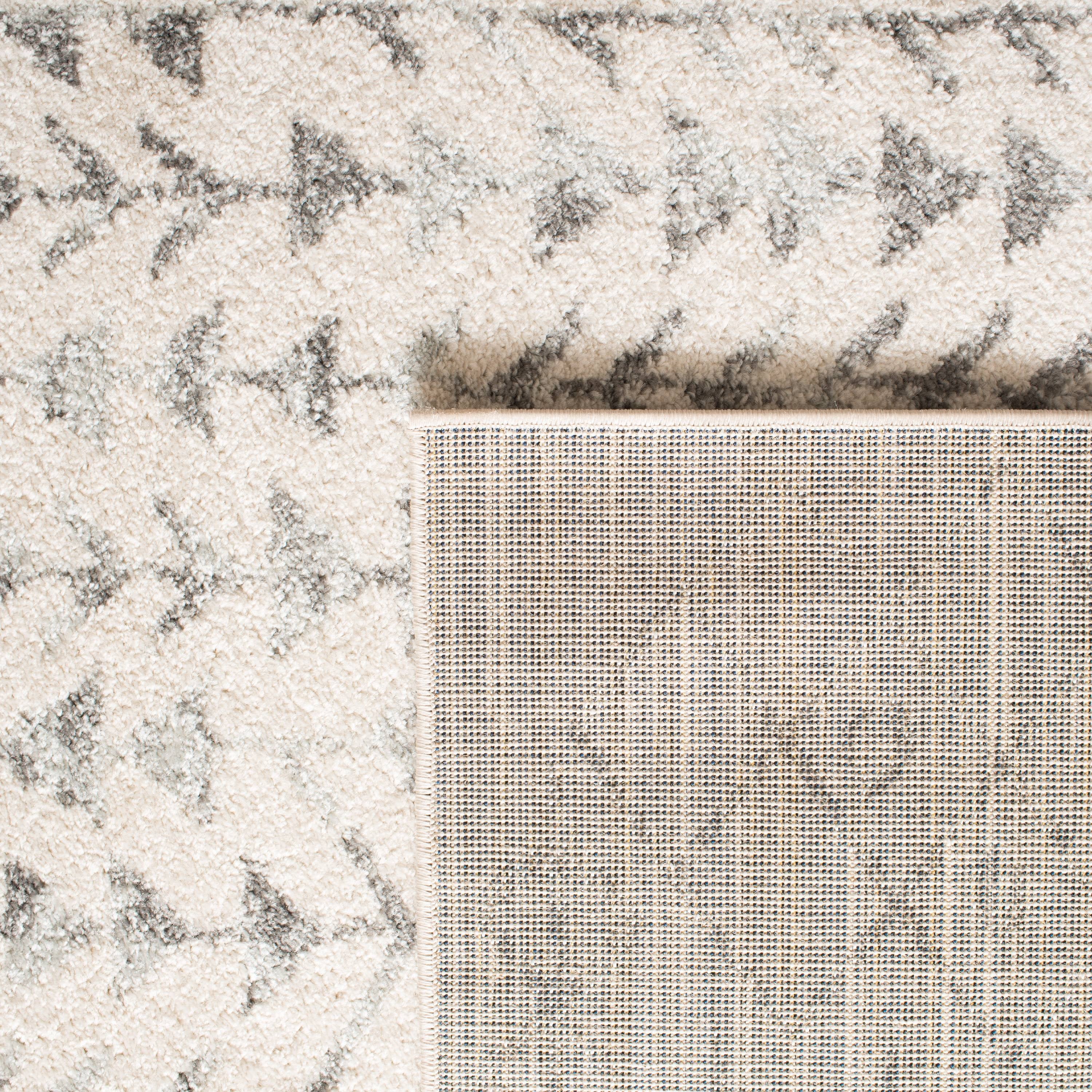 SAFAVIEH Tulum Goddard Moroccan Geometric Area Rug, Ivory/Grey, 8' x 10' H9162