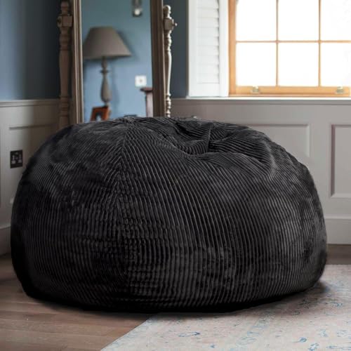 Faux Fur Bean Bag Chair for Adults with Filling, Blue J1419