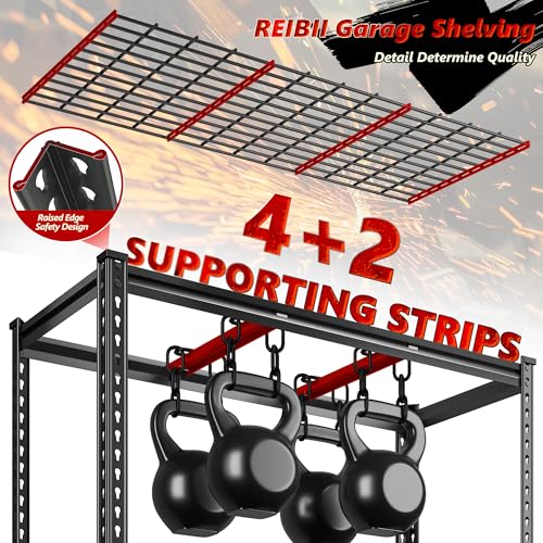 REIBII 60" W Garage Shelving 5-Tier Heavy Duty Metal Storage Shelves B60038