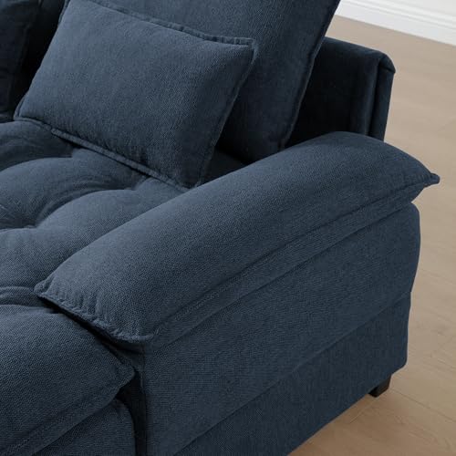 Oversized Modular Sectional Sofa with Movable Ottoman E909