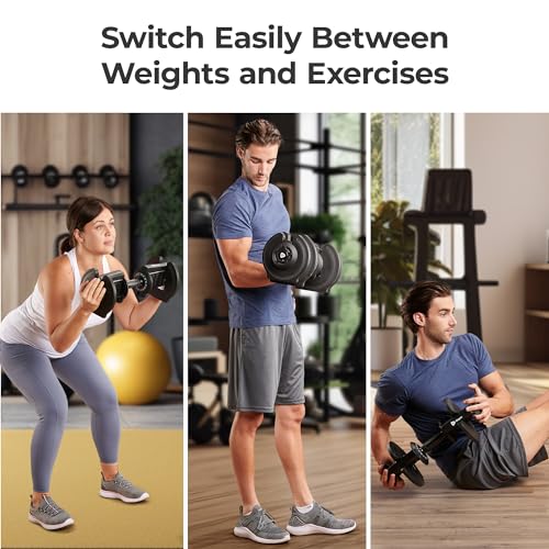 Lifepro Adjustable Dumbbells 6-in-1 Weight Set for Home Gym M303975