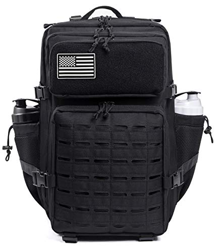 QT&QY 25L/35L/45L Military Tactical Backpack For Men Molle Daypack 3 Day Bug Out Bag Hiking Rucksack With Bottle Holder