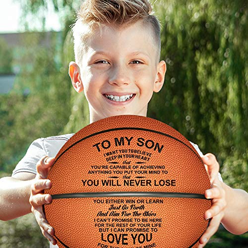 Personalized Engraved 29.5 Inch Basketball Gift for Son Grandson X2036