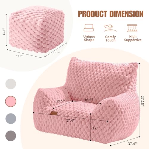 Big Bean Bag Chair for Adults with Foot Rest, Indoor Lounge Sofa P643