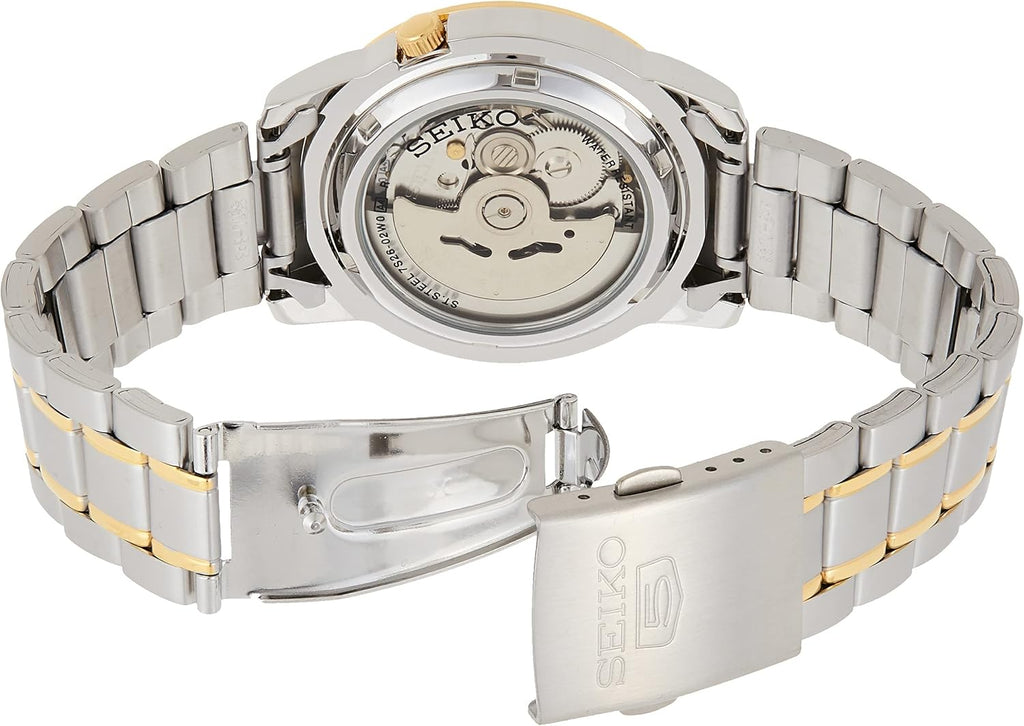 Seiko Men's SNKE54 5 Automatic White Dial Two-Tone Steel Watch C2436