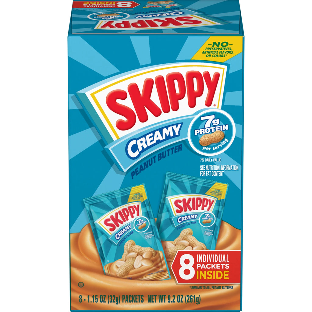 SKIPPY Creamy Peanut Butter Squeeze Packs, 1.15 oz (64 Count) M801702