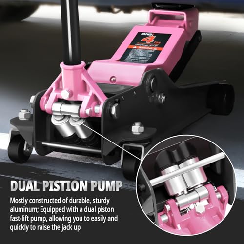 DNA MOTORING Floor Jack 3 Ton Low Profile Heavy Duty Hydraulic Car Jack, Black T11604