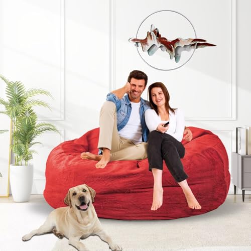 Bean Bag Chair for Adults 3FT, Soft Removable Cover, Light Gray M535251