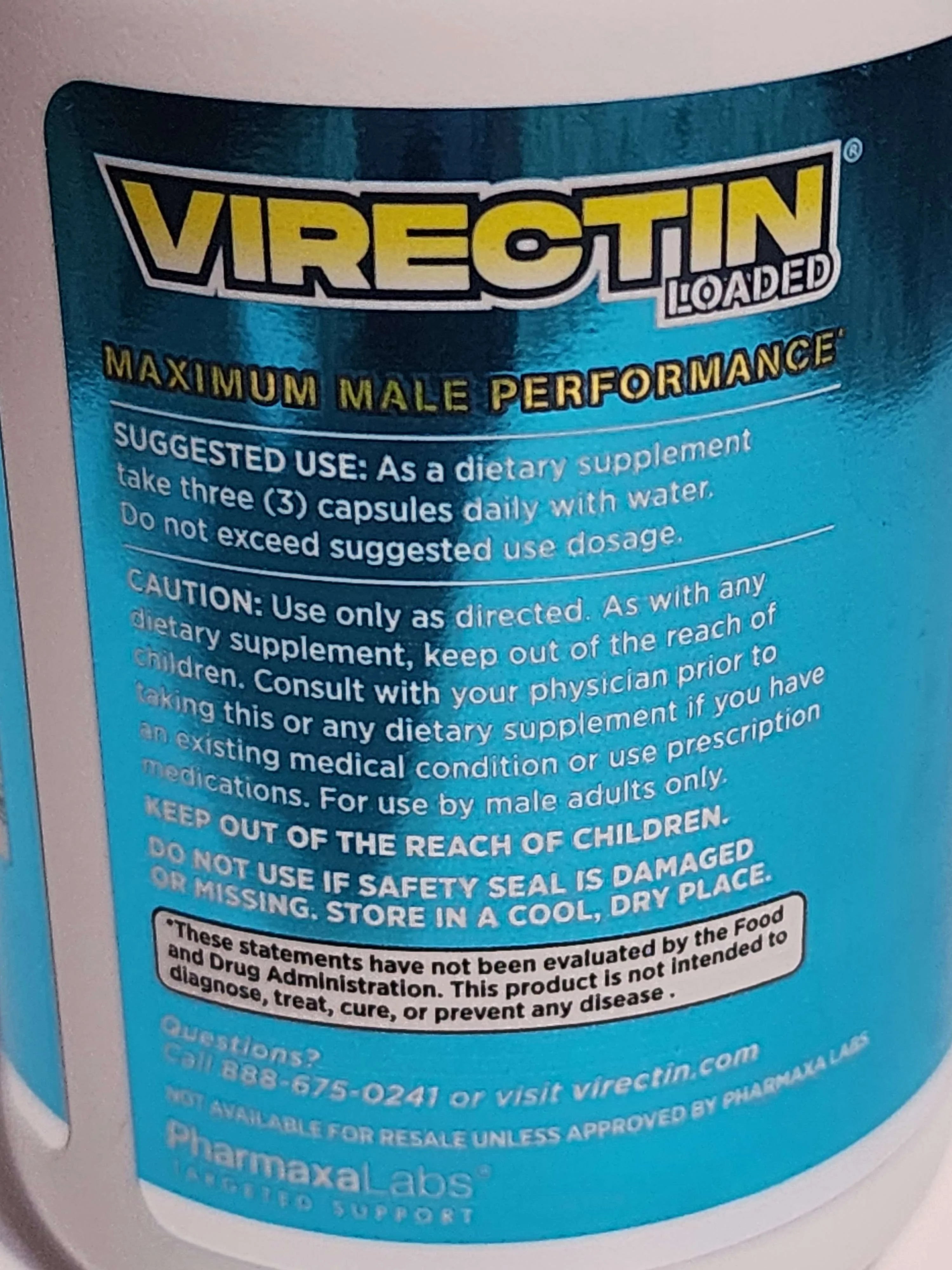 Virectin Loaded Male Performance Dietary Supplement Z7514