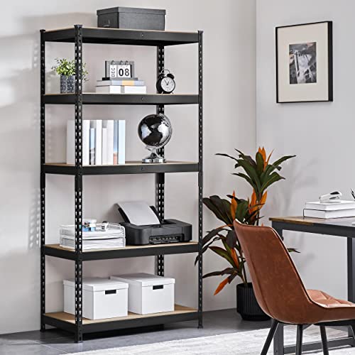 Yaheetech 5-Tier Heavy Duty Garage Shelving Unit, Adjustable Metal Storage Rack, Blue J339478