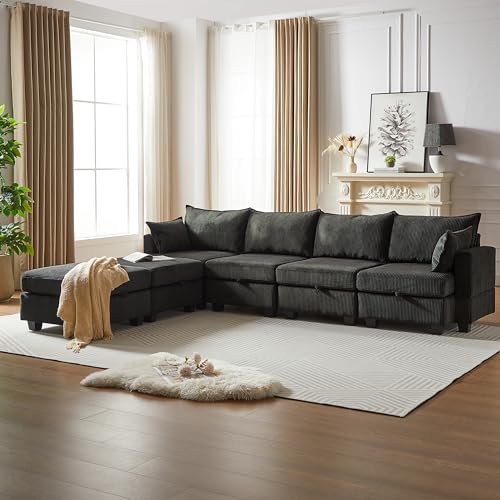 FANYE L/U-Shaped Modular Storage Sectional Sofa with 2 Pillows S72583