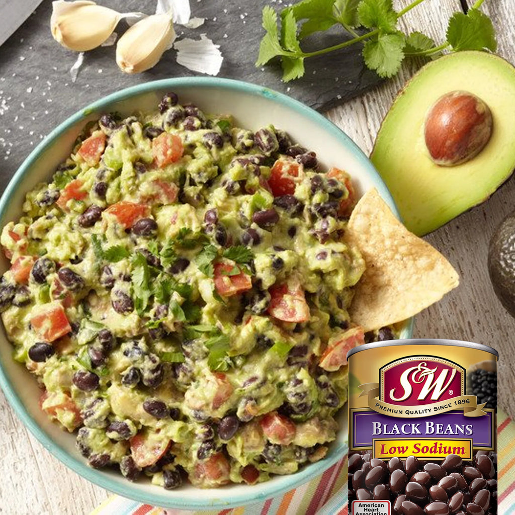 S&W Low Sodium Canned Black Beans, 15 oz (12 Pack) W2024