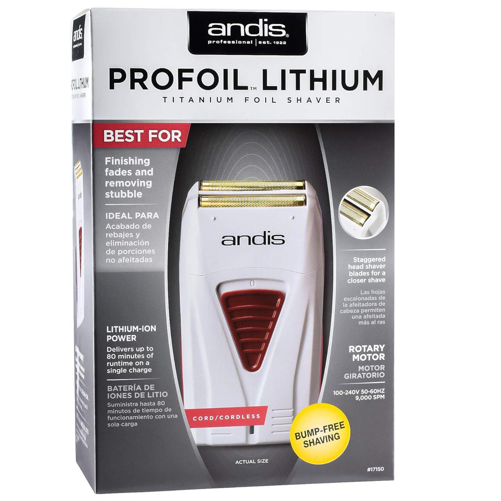 Andis Cordless Titanium Foil Shaver with Cleaning Brush I852846