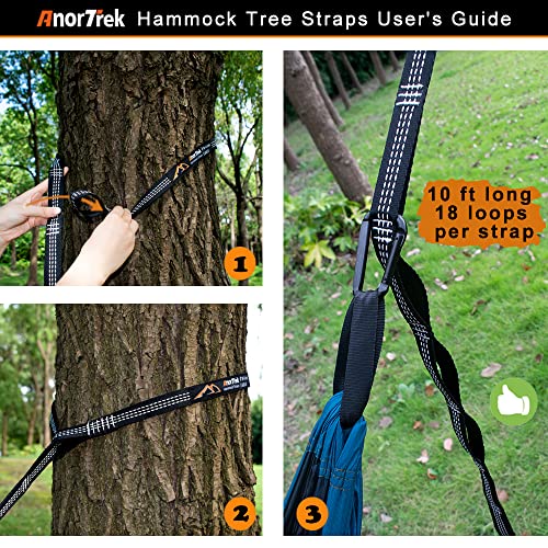 Camping Hammock with Mosquito Net, Lightweight Portable Double with Tree Straps, Blue L9892