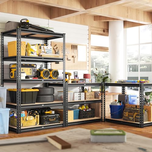 REIBII Storage Shelves 6 Tier Heavy Duty Metal Shelving, Adjustable, 2250LBS A7728