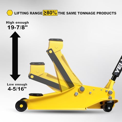 YELLOW JACKET 2.5 Ton Trolley Jack with Carrying Case, 5500 lb Capacity N593266