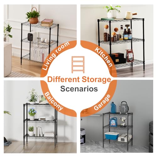 Sweetcrispy 4-Shelf Storage Shelving Unit, Adjustable Metal Wire Racks B3757