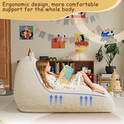 COMAX Unicorn Bean Bag Chair for Kids with Filler, Pink H562644
