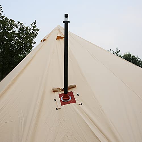 UNISTRENGH 4 Season Large Waterproof Cotton Canvas Bell Tent Beige S737224