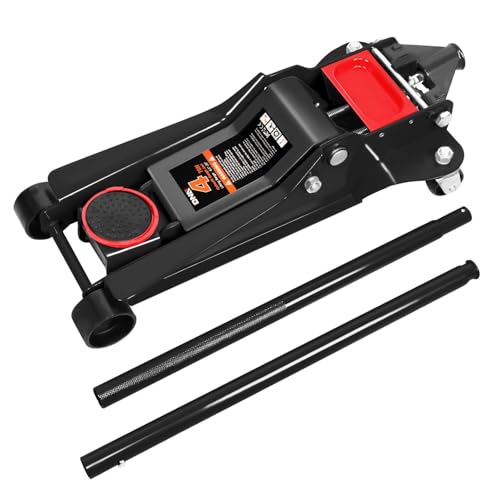 DNA MOTORING Floor Jack 3 Ton Low Profile Heavy Duty Hydraulic Car Jack, Black T11604