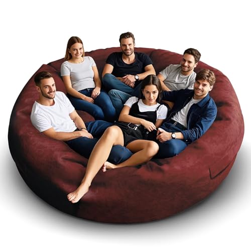 Bean Bag Chair for Adults 3FT, Soft Removable Cover, Light Gray M535251