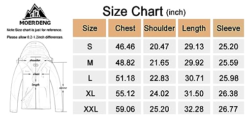 MOERDENG Men's Waterproof Ski Jacket Warm Winter Snow Coat C8342