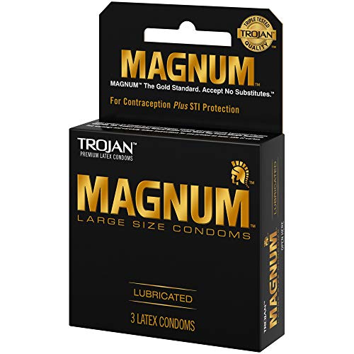 Trojan Magnum Lubricated Condoms, 3 Count M267