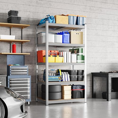 Yaheetech 5-Tier Heavy Duty Garage Shelving Unit, Adjustable Metal Storage Rack, Blue J339478
