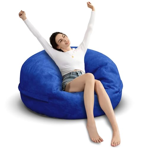 Bean Bag Chair for Adults 3FT, Soft Removable Cover, Light Gray M535251
