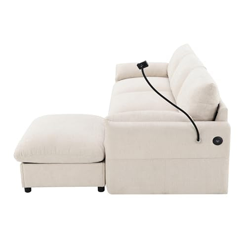 Oversized Modular Sectional Sofa with Movable Ottoman E909