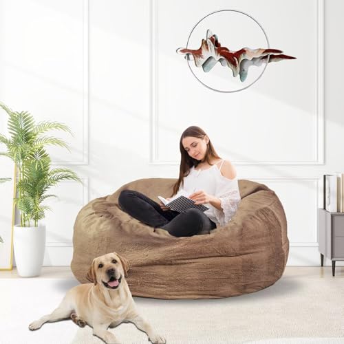 Bean Bag Chair for Adults 3FT, Soft Removable Cover, Light Gray M535251