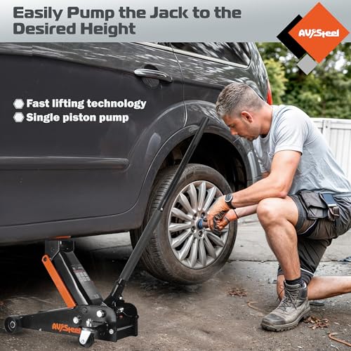 3 Ton Floor Jack Heavy Duty Hydraulic Car Jack with Single Piston Pump H19028