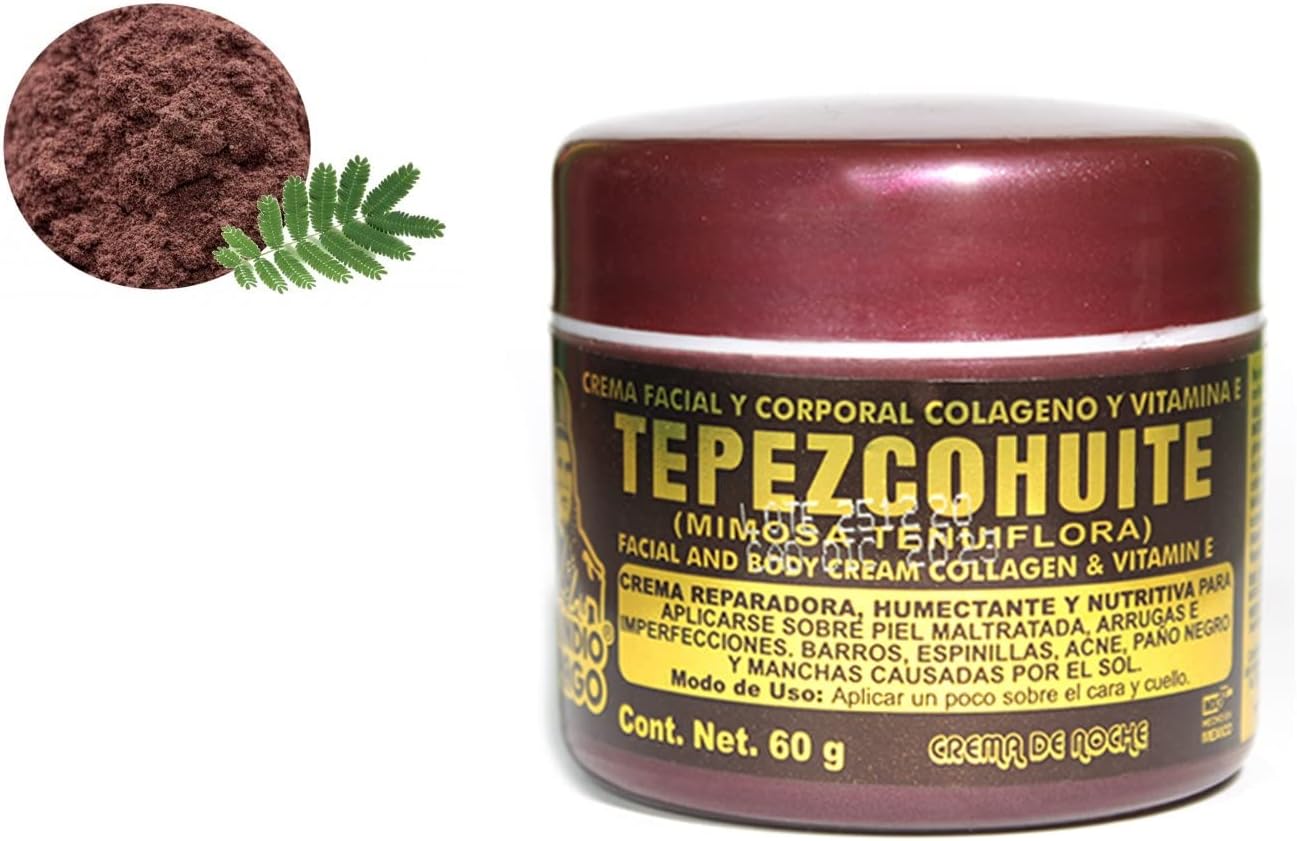 DEL INDIO PAPAGO Tepezcohuite Night Facial Cream 60g with Neutral Soap 125g A374