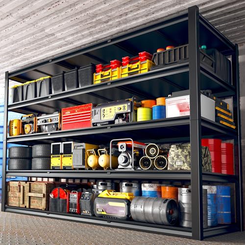 REIBII 60" W Garage Shelving 5-Tier Heavy Duty Metal Storage Shelves B60038