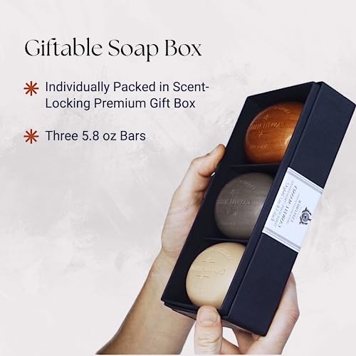 Caswell-Massey Number Six Castile Bar Soap Gift Set, 3 x 5.8 oz K94308