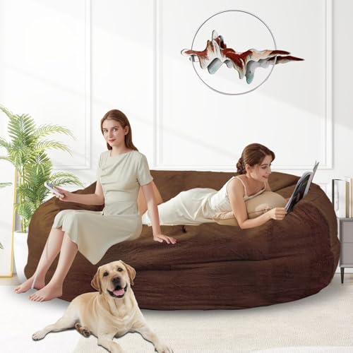 Bean Bag Chair for Adults 3FT, Soft Removable Cover, Light Gray M535251