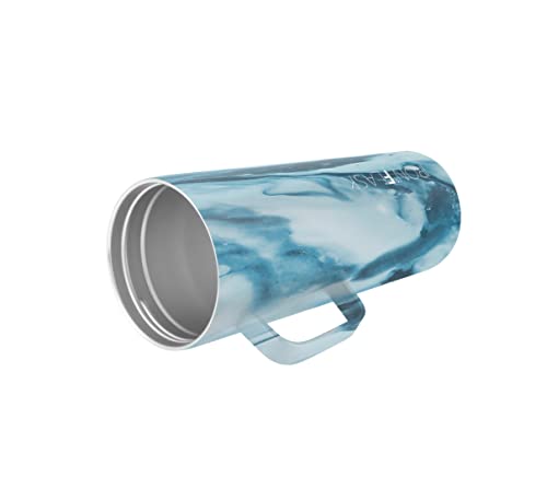 IRON °FLASK Grip Coffee Mug - Vacuum Insulated Stainless Steel, 16 Oz, Blue Waves K95456