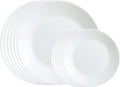 Corelle Winter Frost White Dinner and Bread & Butter Plates - 6 of Each (Total of 12 Plates)