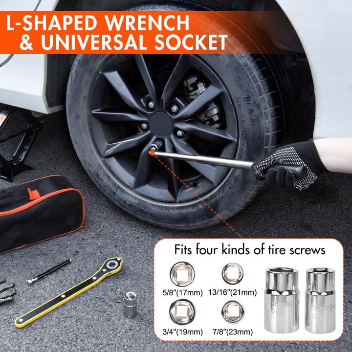 Car Jack Kit 2 Ton Scissor Jack with Lug Wrench for Car SUV A198