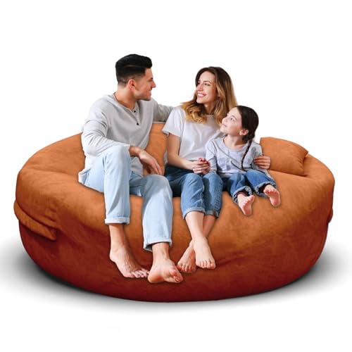 Bean Bag Chair for Adults 3FT, Soft Removable Cover, Light Gray M535251