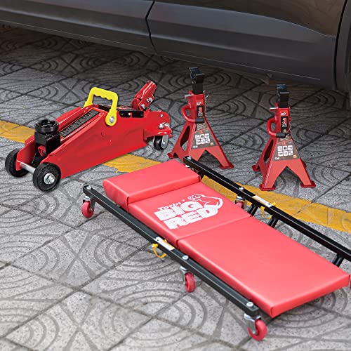 BIG RED Torin Hydraulic Trolley Floor Jack with Storage Case, 1.5 Ton Capacity, Black J906585