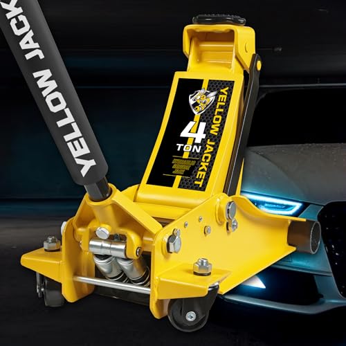YELLOW JACKET 2.5 Ton Trolley Jack with Carrying Case, 5500 lb Capacity N593266
