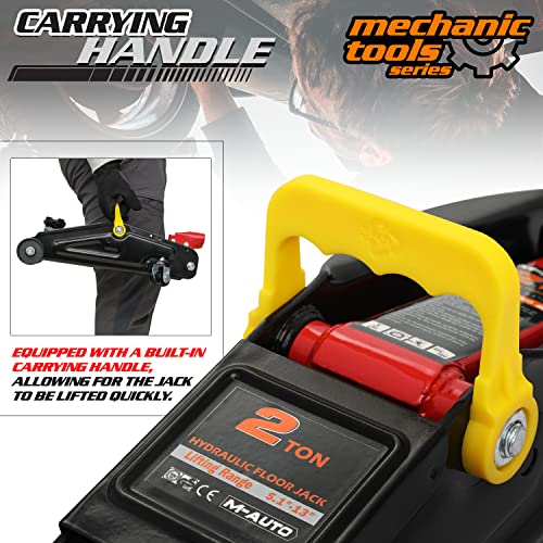 M-AUTO Hydraulic Trolley Jack 2 Ton with Carrying Storage Case, Red F471970