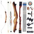 SOPOGER 54" Archery Set Adult Beginners - 20 lbs Takedown Recurve Bows for Adults Youth Teens Men Women Wood Longbow for Outdoor Target Arrow Practice Shooting Training