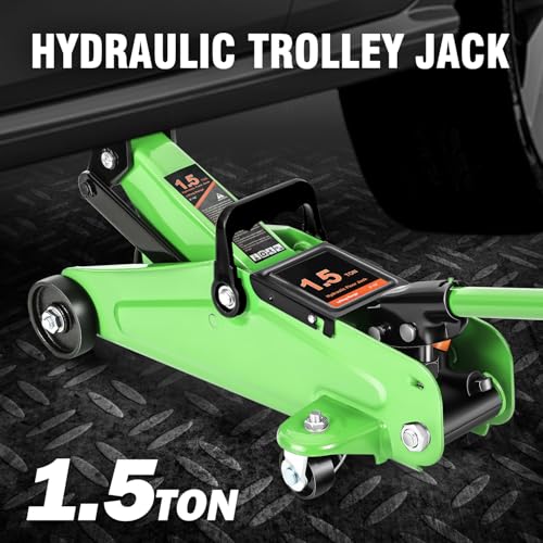 DNA MOTORING Floor Jack 3 Ton Low Profile Heavy Duty Hydraulic Car Jack, Black T11604