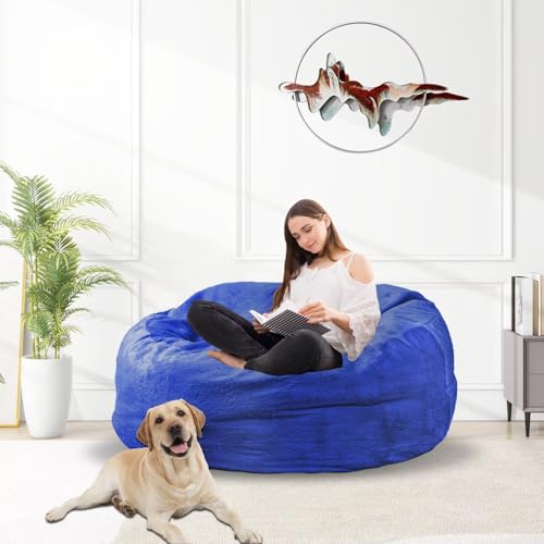 Bean Bag Chair for Adults 3FT, Soft Removable Cover, Light Gray M535251