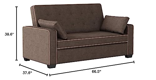 Serta Ainsley Convertible Sleeper Sofa Queen Size Navy Velvet V951