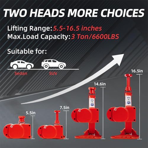 STANDTALL Electric Car Jack 3T 12V Scissor Floor Jack Set for Sedans and SUV Y29463