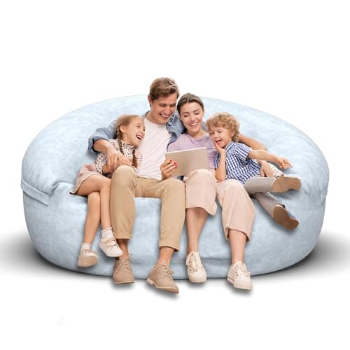 Bean Bag Chair for Adults 3FT, Soft Removable Cover, Light Gray M535251